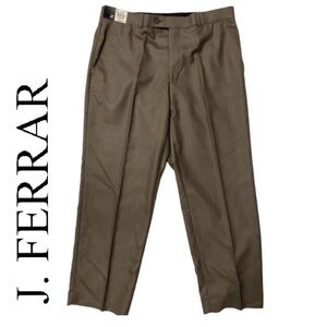 J Ferrar Modern Fit Slacks Pants Gray Sharkskin Size 36W 30L